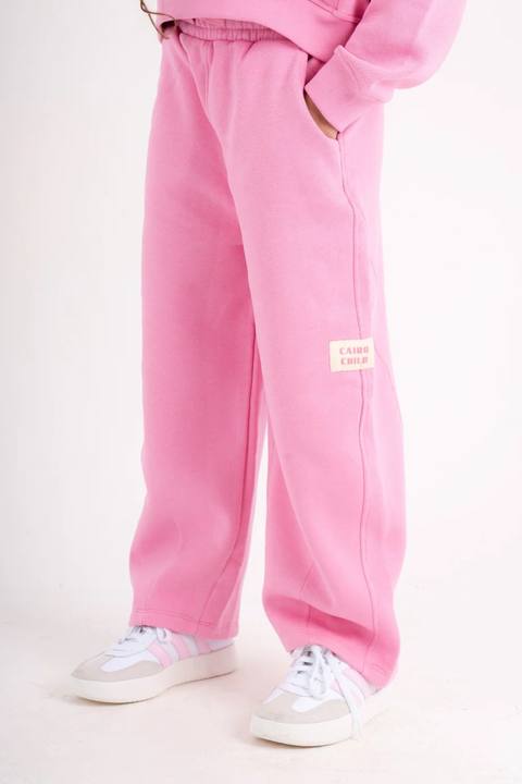 girls fleece sweatpants – pink
