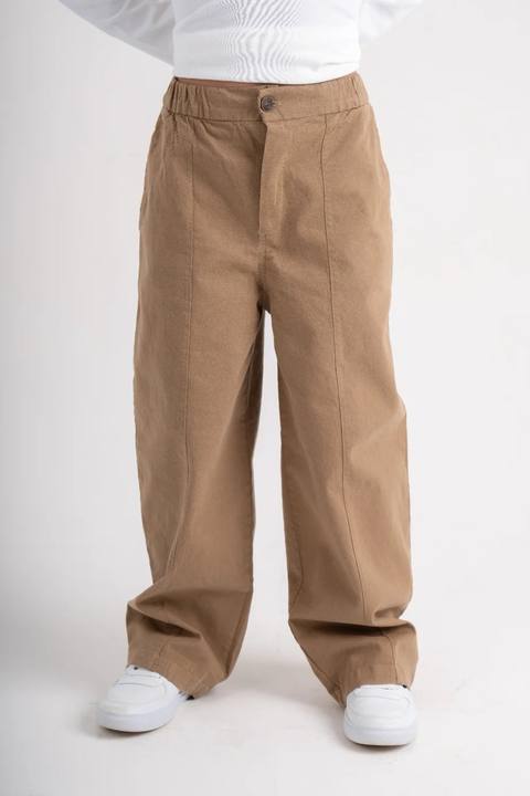 boys gabardine pants – coffee