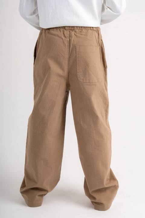 boys gabardine pants – coffee