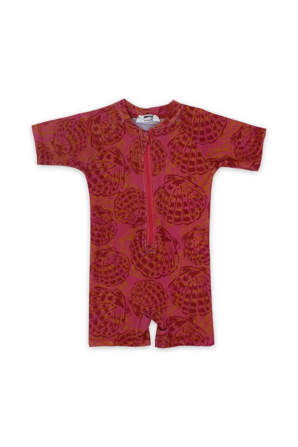 baby girls one-piece swimsuit – printed maroon