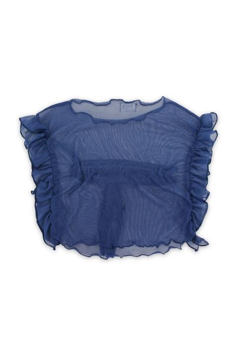 baby girls tulle beach cover-up – indigo