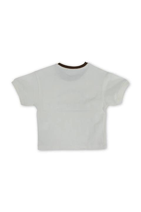 baby boys cotton t-shirt – offwhite with "get outside" print