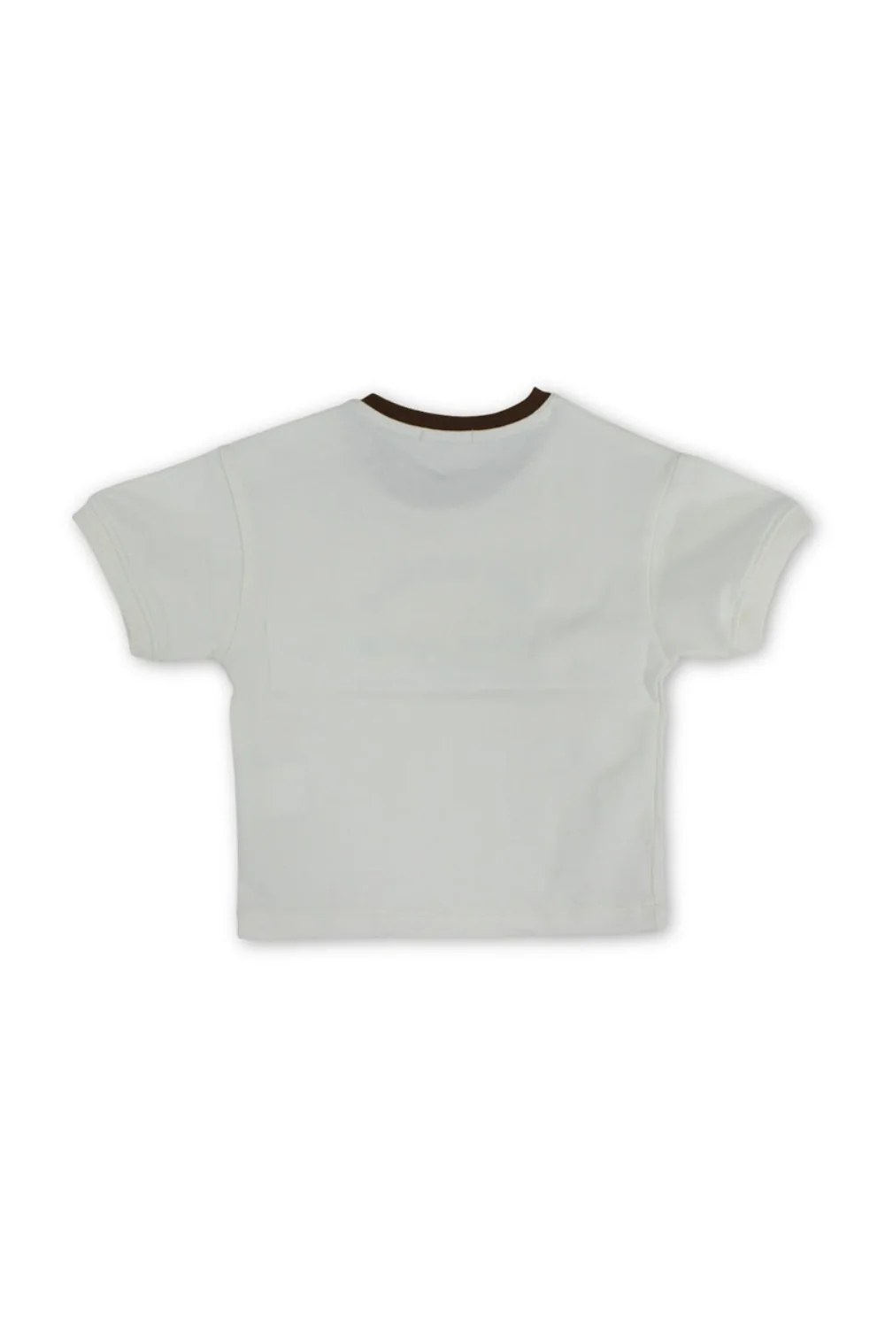 baby boys cotton t-shirt – offwhite with "get outside" print