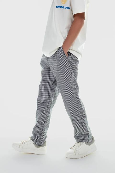 unisex cotton pants – black & white