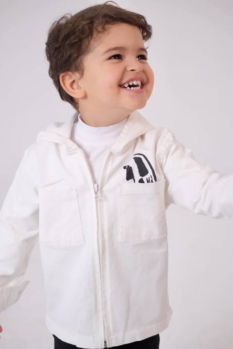unisex baby gabardine jacket – offwhite