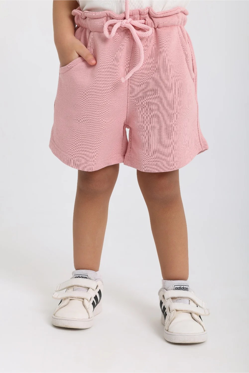 baby dusty pink cotton shorts