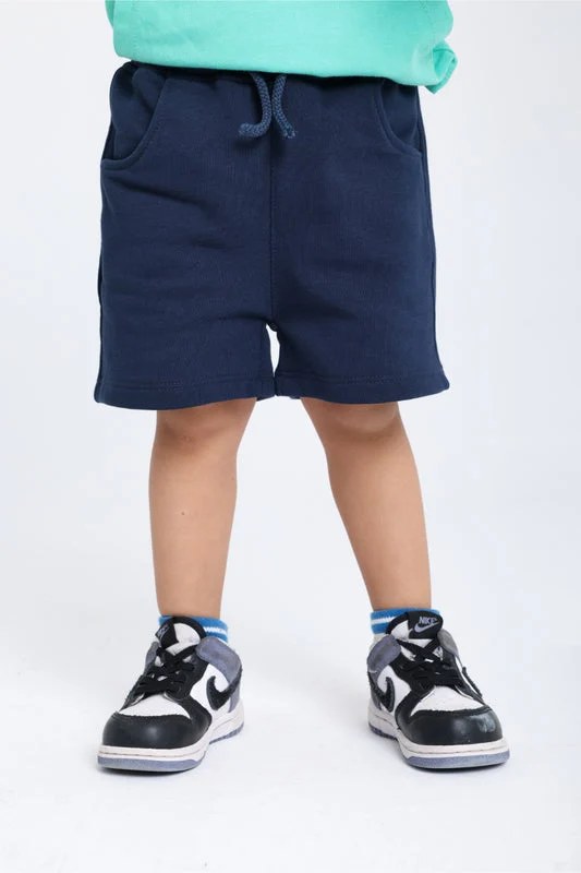 unisex baby navy cotton shorts