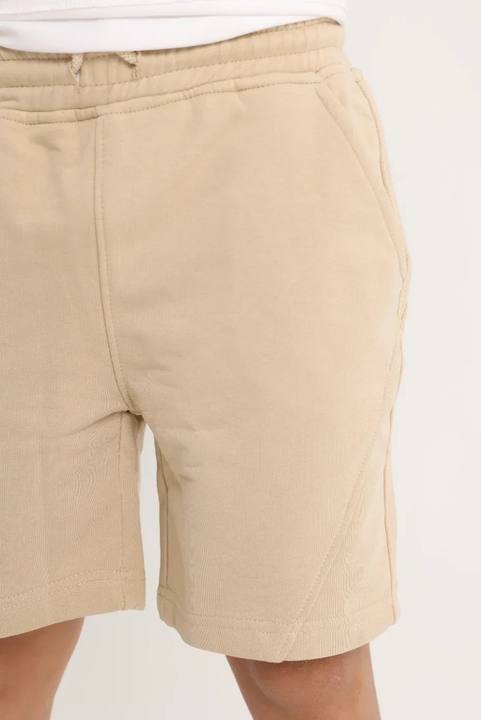 unisex kids cotton shorts – beige