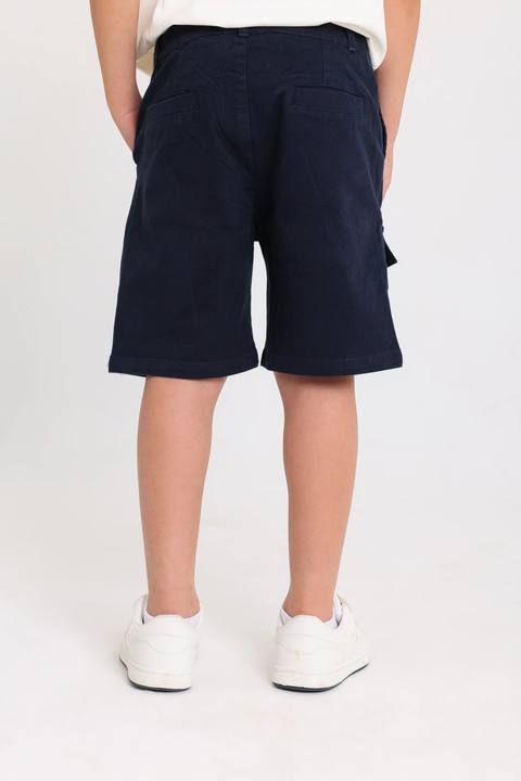 boys gabardine shorts – navy
