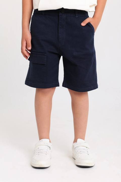 boys gabardine shorts – navy
