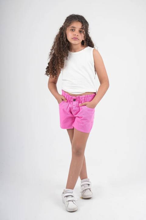 girls cotton tank top – off-white