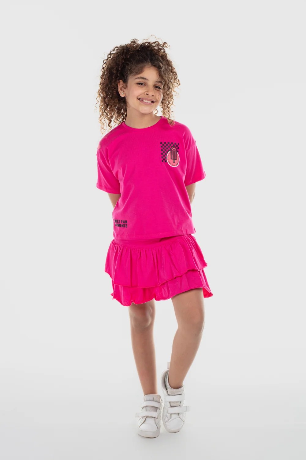 girls outfit set – fuchsia