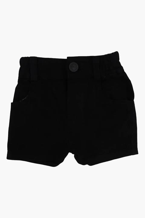 baby girls gabardine shorts – black