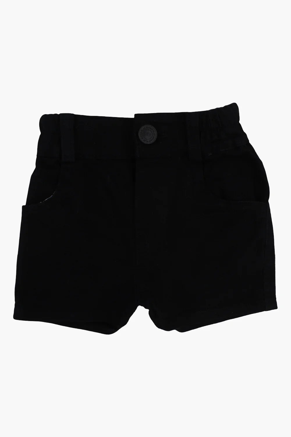 baby girls gabardine shorts – black