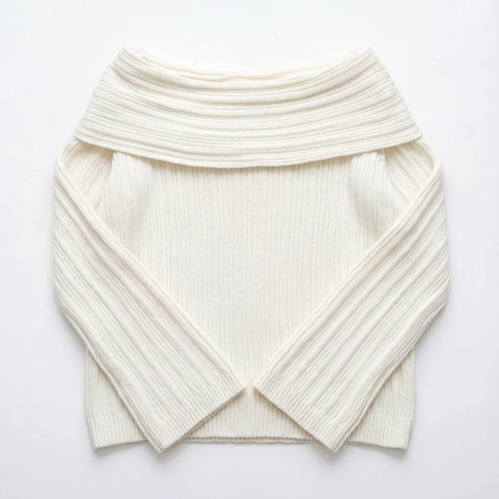 Knitted Off-Shoulder Sweater