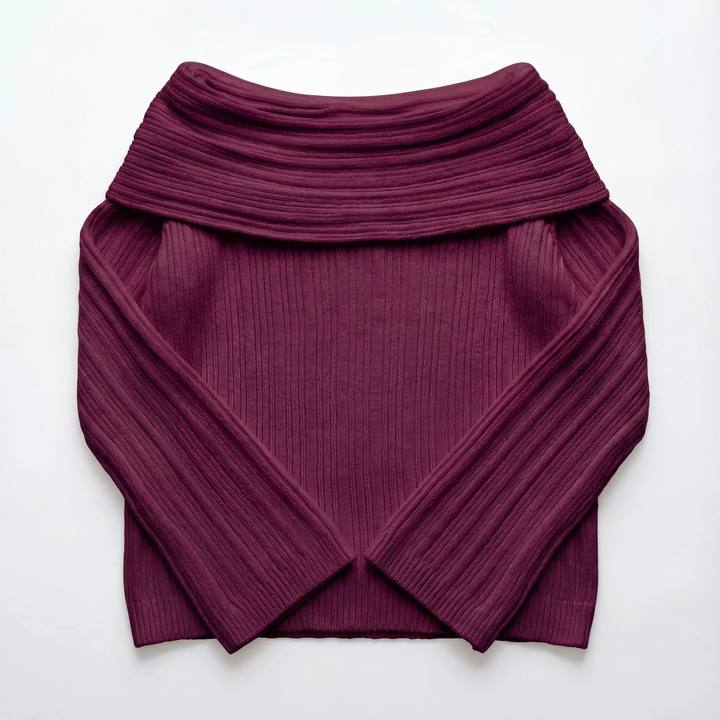 Knitted Off-Shoulder Sweater