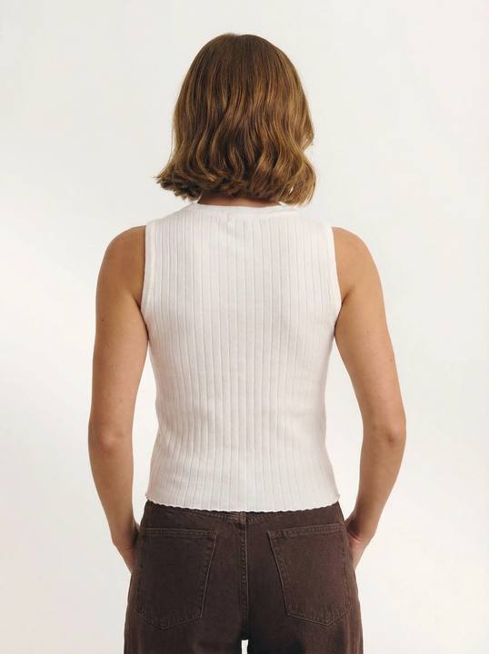 Knitted Wool Sleeveless Top