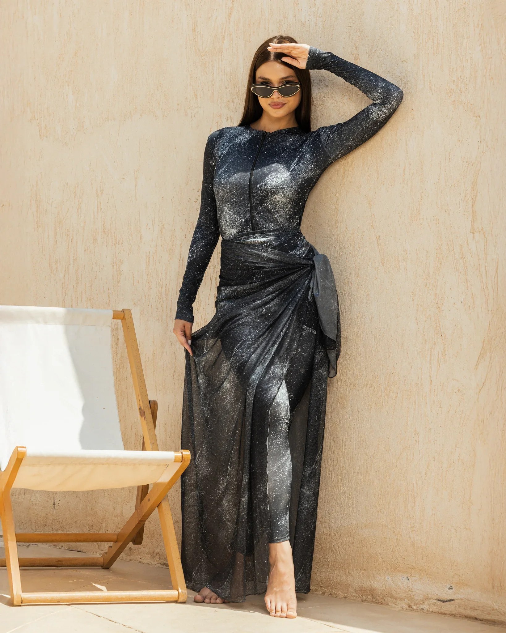 Black Diamond Shimmer Burkini Set