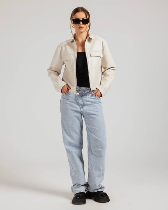 Signature Cropped Leather Jacket