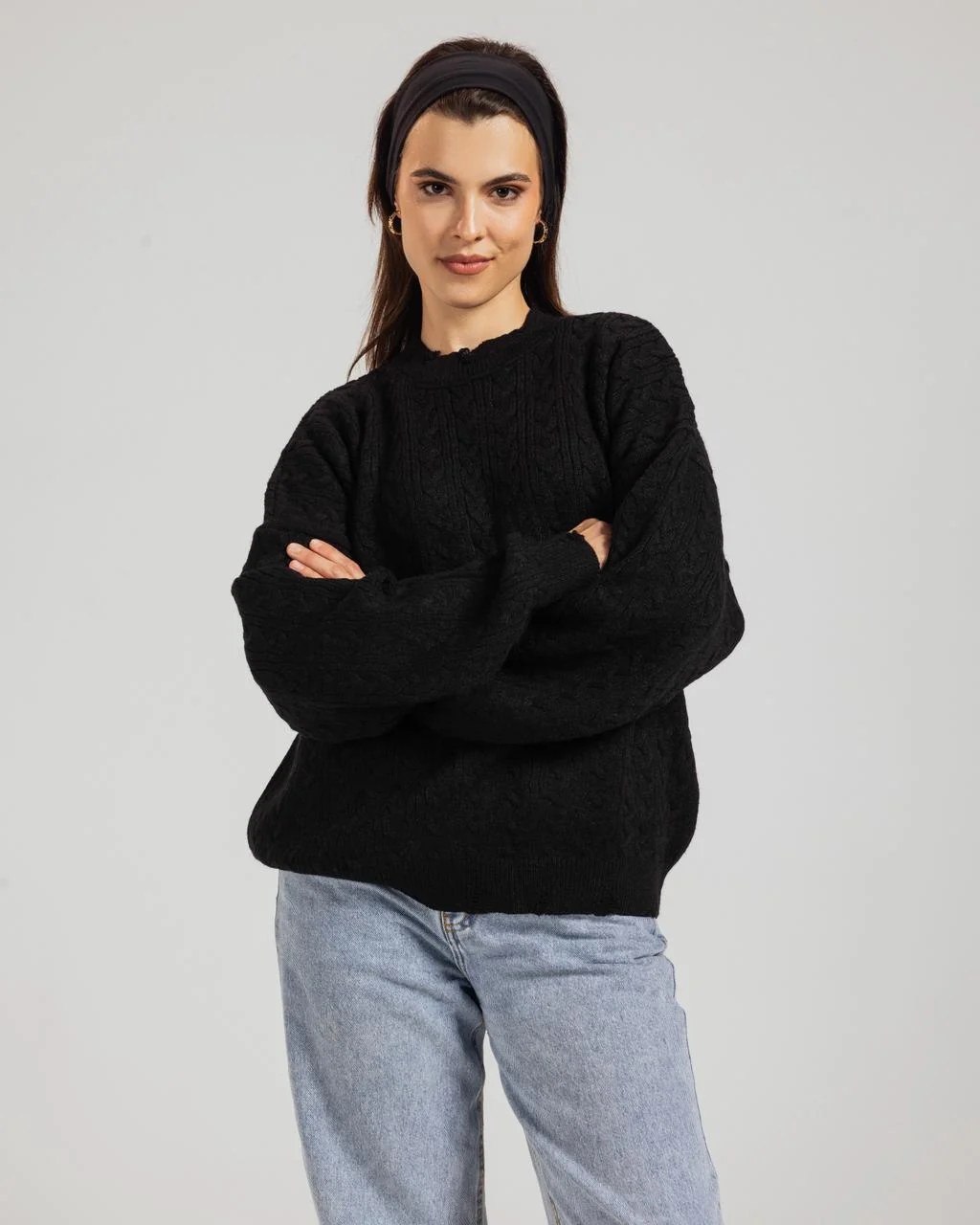 Oversized Textured Knit Sweater