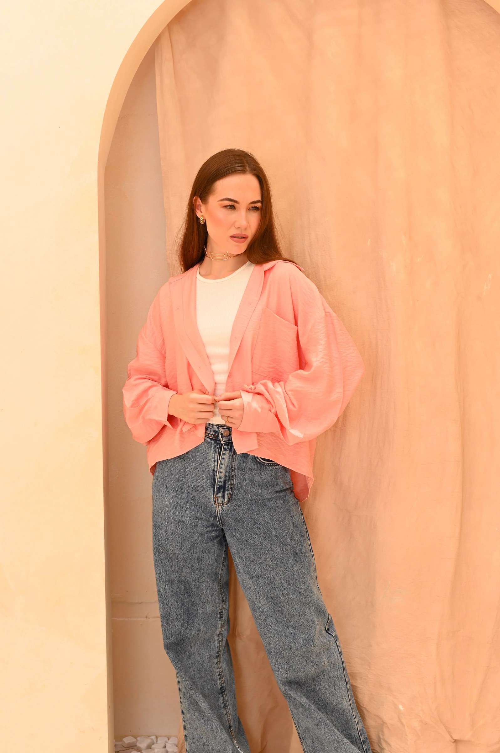 Gumus Short Basic Linen Shirt