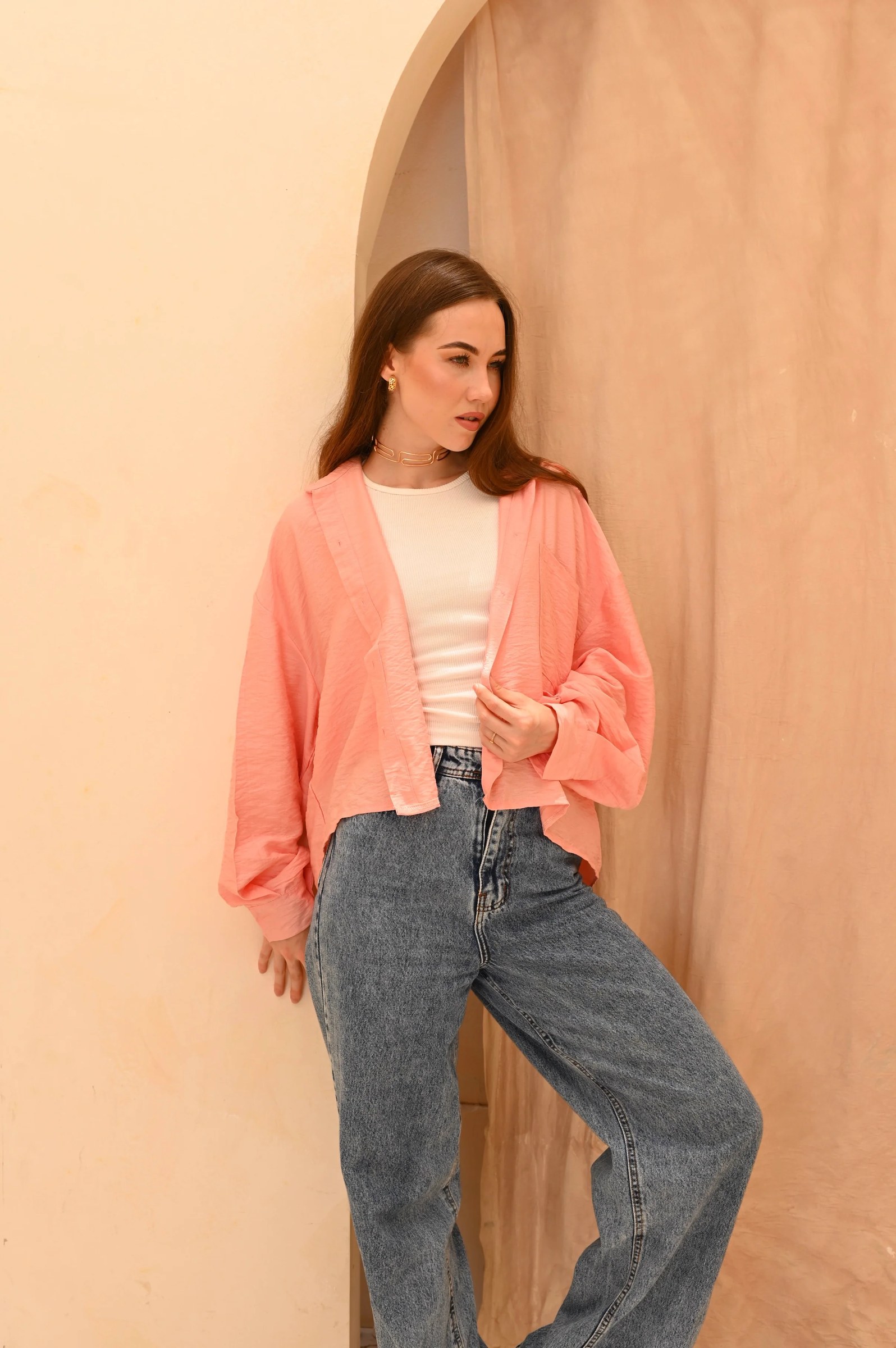 Gumus Short Basic Linen Shirt