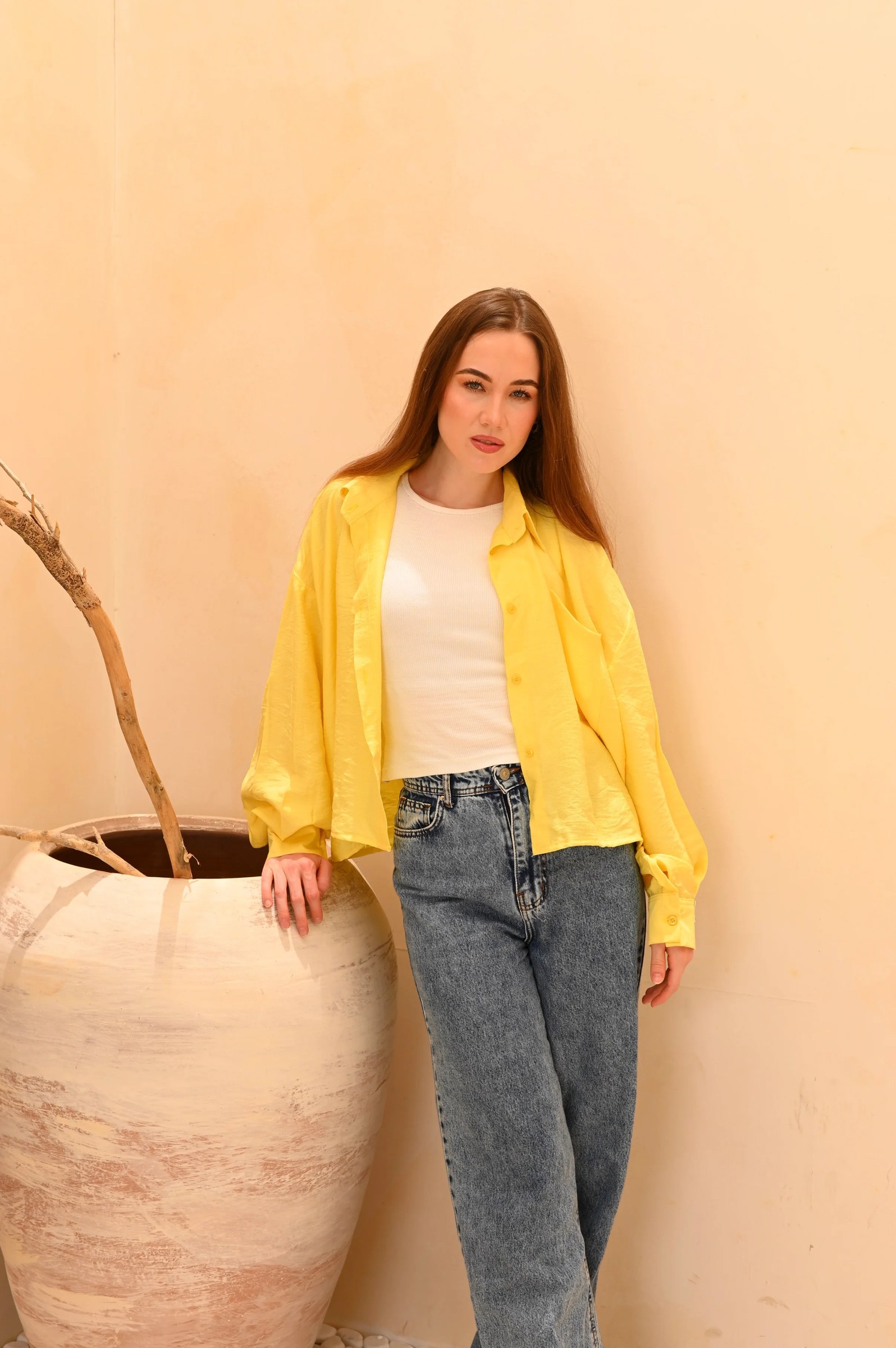 Gumus Short Basic Linen Shirt