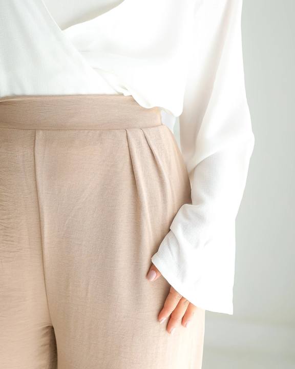 Gumus Crepe Wide-Leg Pants