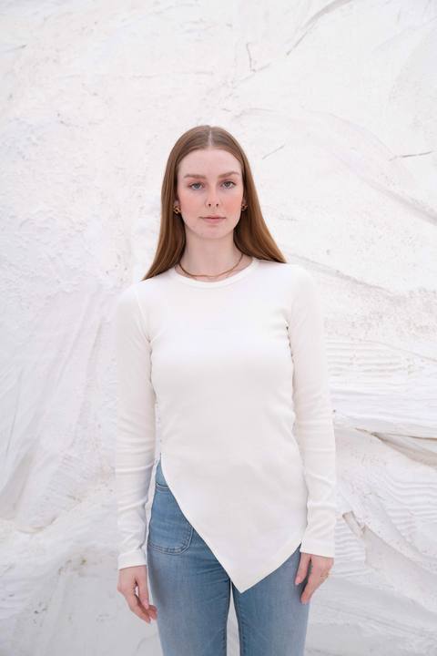 Gumus LongSleeve V Cut Pure Cotton Top