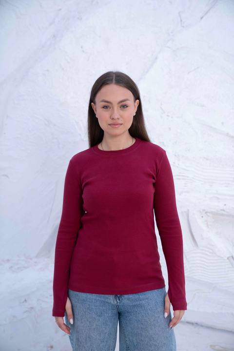Striped Cotton Basic Top - Long Sleeve