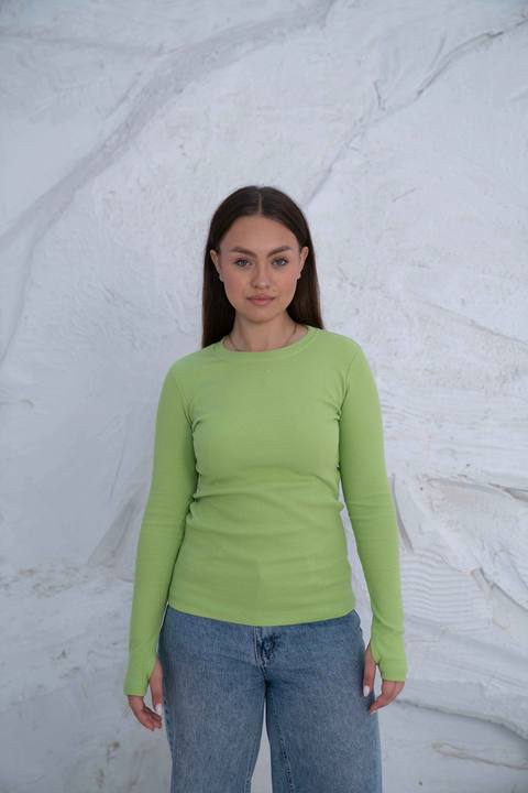Striped Cotton Basic Top - Long Sleeve