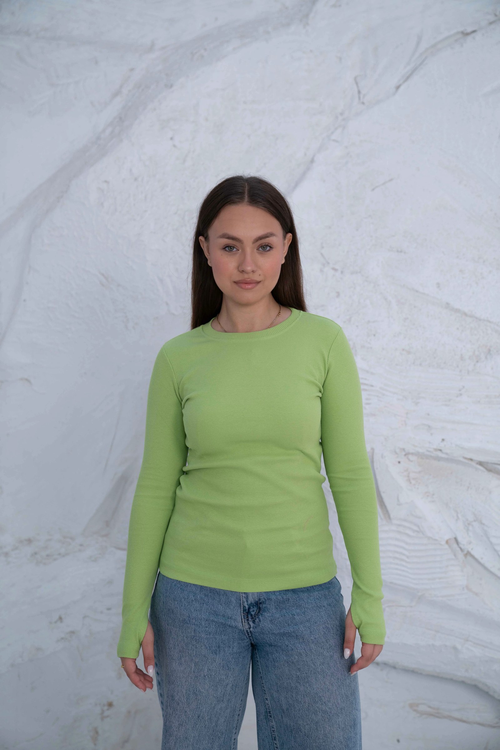 Striped Cotton Basic Top - Long Sleeve