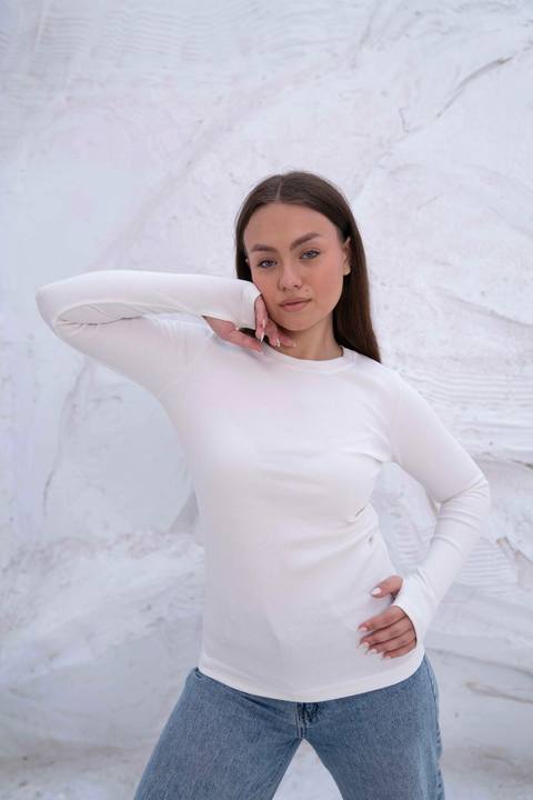 Striped Cotton Basic Top - Long Sleeve