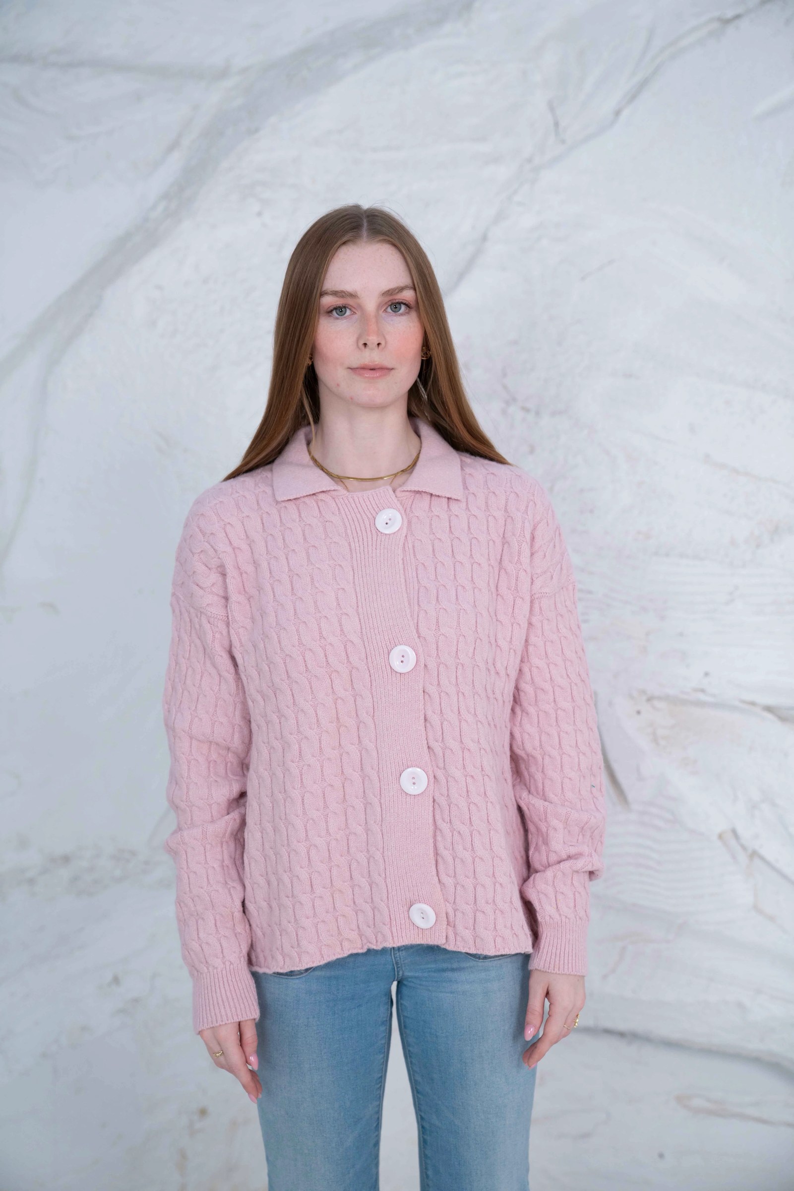 Knit Wool Button-Up Jacket