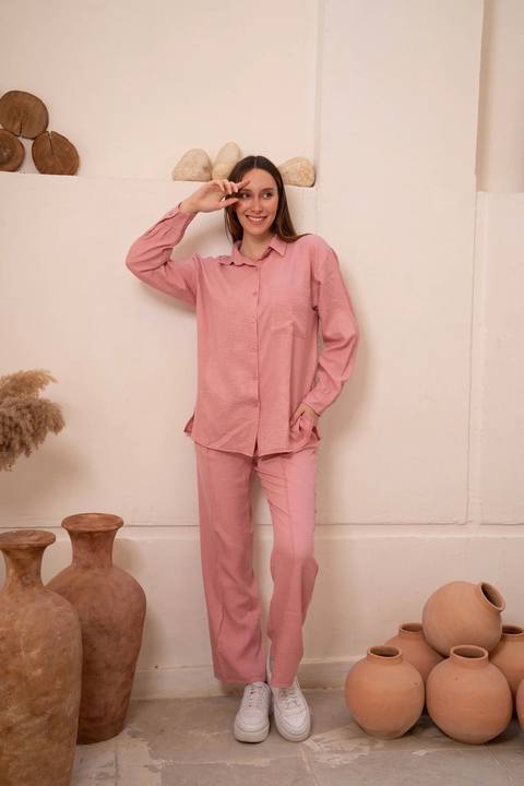 Gumus Linen Pinky Suit