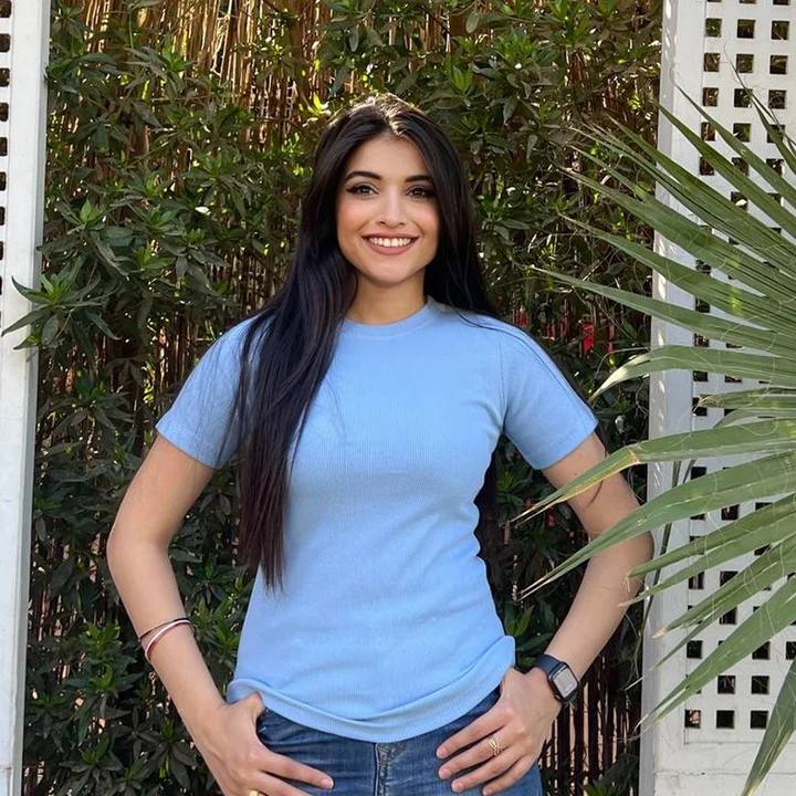 Striped Cotton Basic Top - Short Sleeve