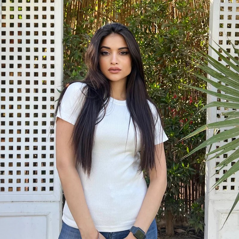 Striped Cotton Basic Top - Short Sleeve