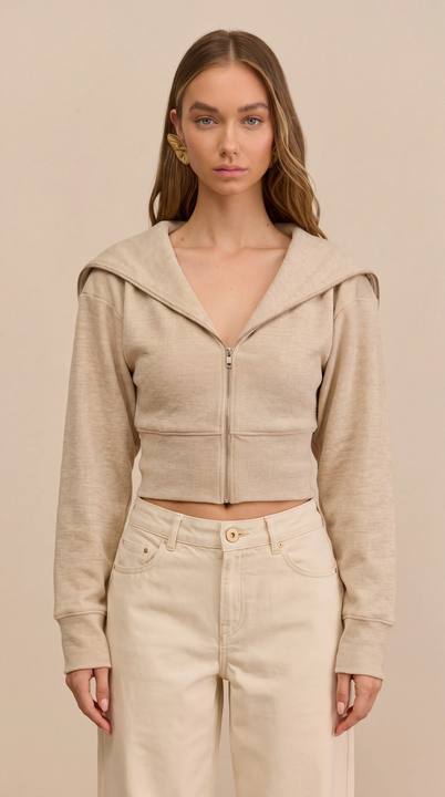 Beige Sweater Jacket