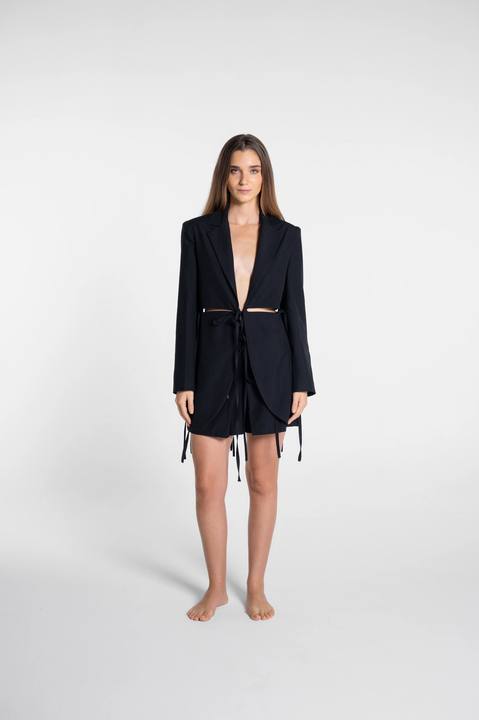 Black Blazer Crop