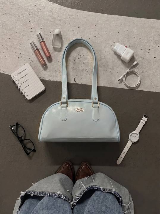 BOWLER BAG BABY BLUE