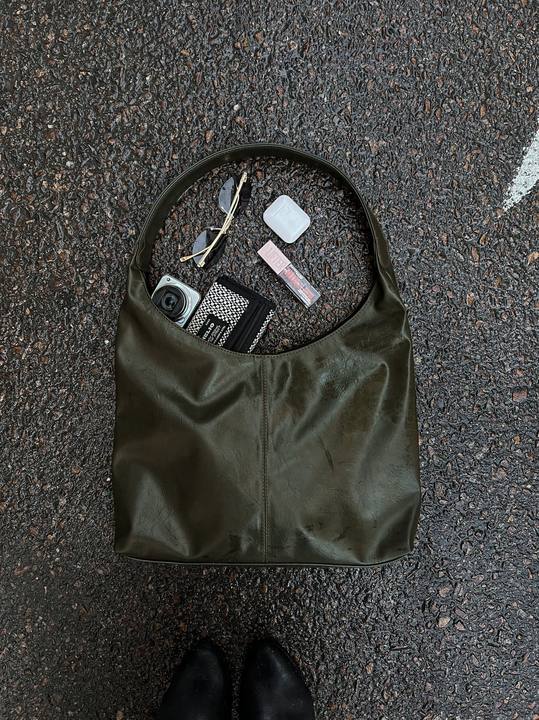HOBO BAG OLIVE STONE