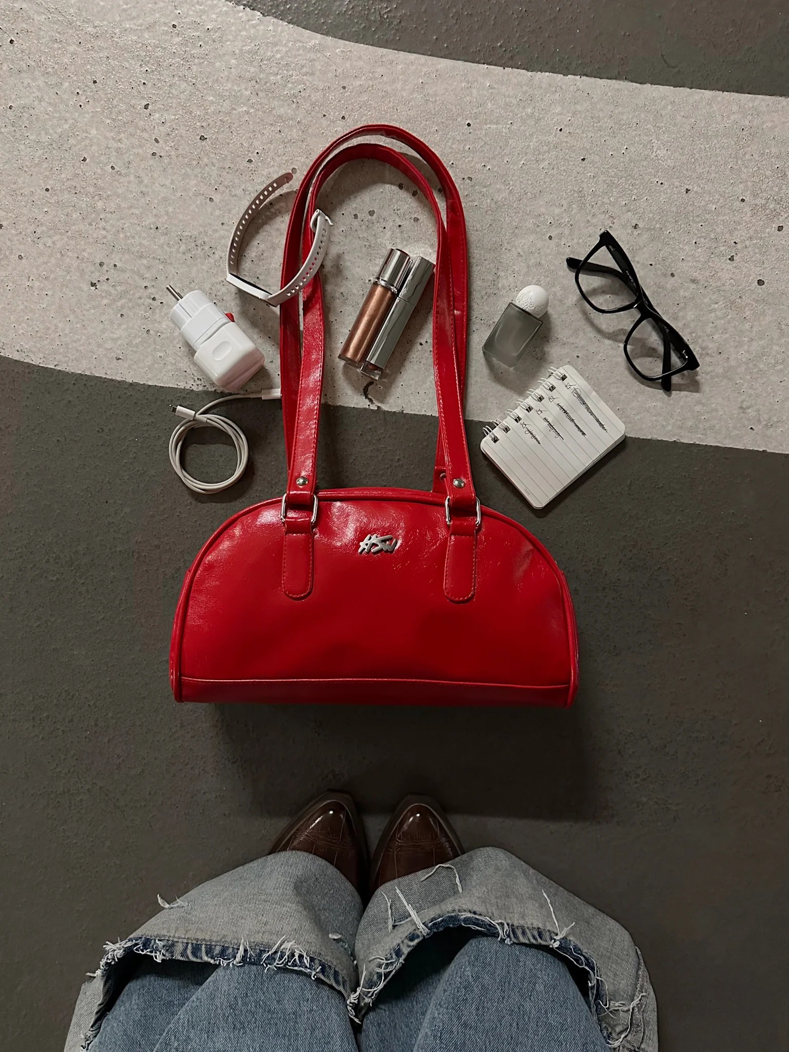 BOWLER BAG RED