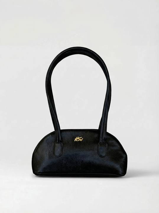 BRANDED BAGUETTE BAG BLACK