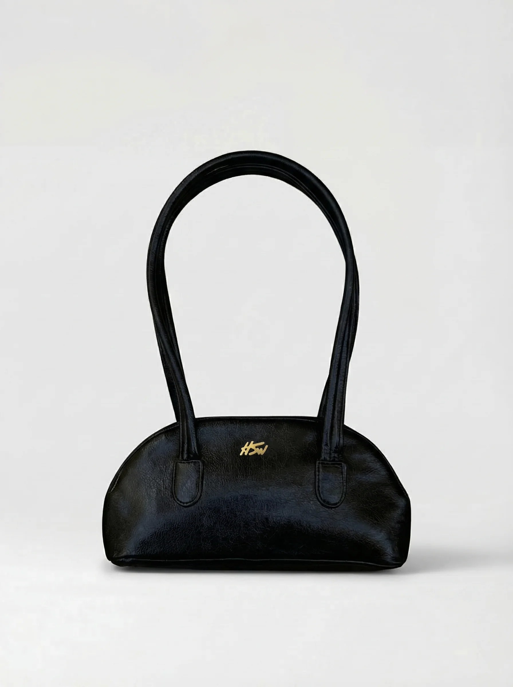 BRANDED BAGUETTE BAG BLACK