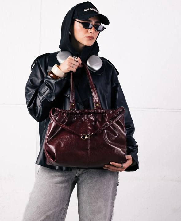 SCRUNCH BAG BURGUNDY