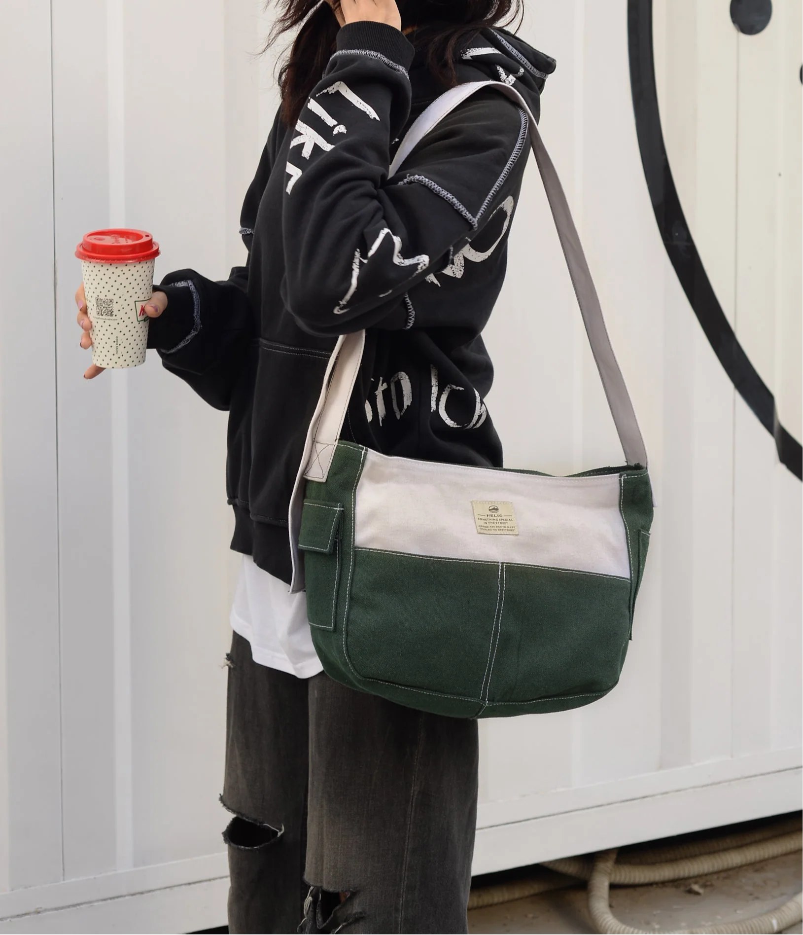 HELIO & STITCH GREEN X OFFWHITE