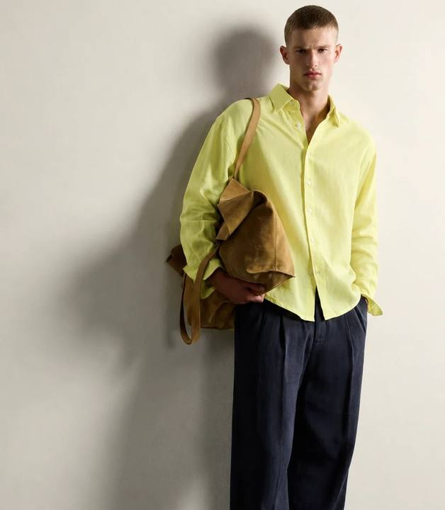 Yellow linen shirt