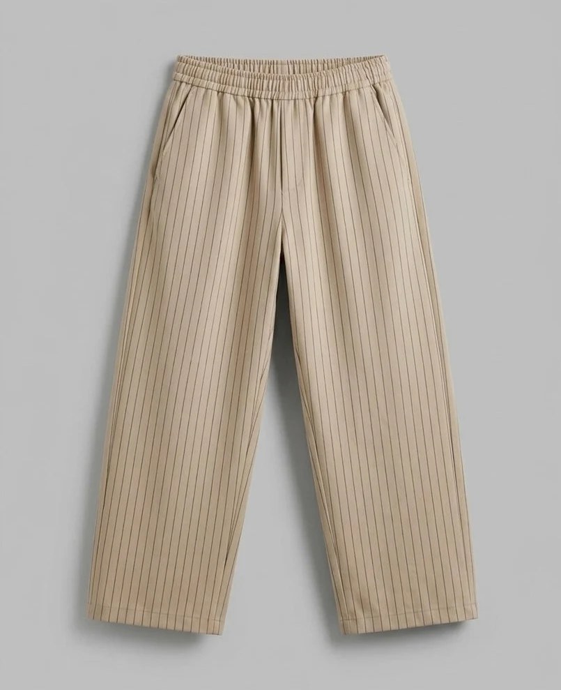 Beige striped pants