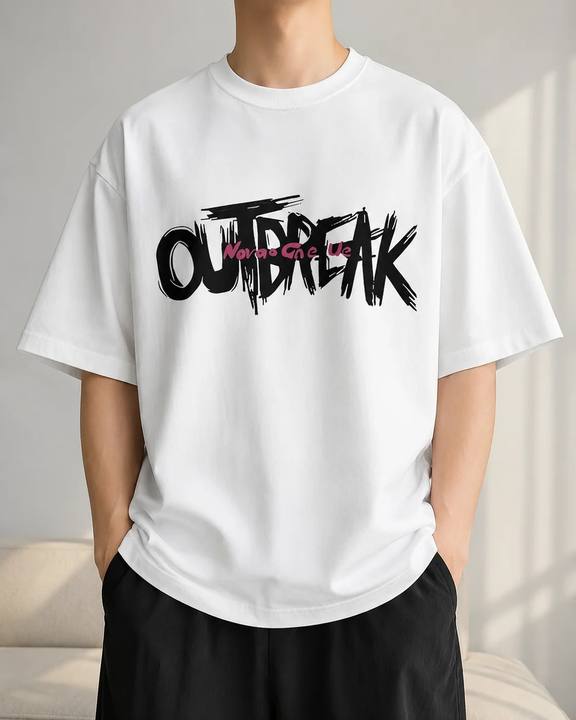 ILEERA® Oversized Outbreak Front Print T-Shirt