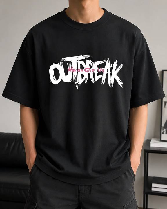 ILEERA® Oversized Outbreak Front Print T-Shirt